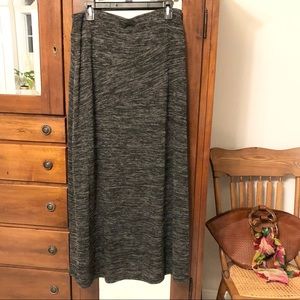 Black and Gray Maxi Skirt